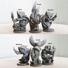 Load image into Gallery viewer, DnD Miniature Set| DnD Class Mini|Chibi DnD Miniature|Barbarian|Bard|Cleric|Druid|Fighter|Monk|Paladin|Rangers|Rogue|Sorcerer|Warlock|Wizard
