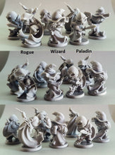 Load image into Gallery viewer, DnD Miniature Set| DnD Class Mini|Chibi DnD Miniature|Barbarian|Bard|Cleric|Druid|Fighter|Monk|Paladin|Rangers|Rogue|Sorcerer|Warlock|Wizard
