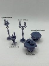 Load image into Gallery viewer, Bedroom/Tavern Beds/Candles - Tabletop Terrain | Scatter Terrain | Miniatures Terrain | Dungeons and Dragons | Pathfinder | RPG Terrain
