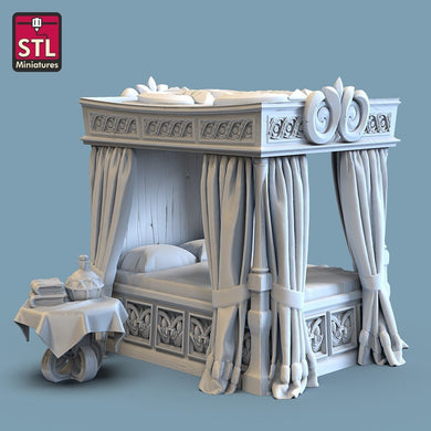 Bedroom/Tavern Beds/Candles - Tabletop Terrain | Scatter Terrain | Miniatures Terrain | Dungeons and Dragons | Pathfinder | RPG Terrain