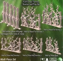 Load image into Gallery viewer, Forest Terrain Set 2| Vine Wall with holes for Magnets | Forest Portal | Vine Wall Terrain | Dungeons and Dragons | 32mm| Sync Ratio Systems
