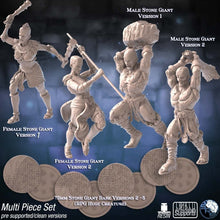 Load image into Gallery viewer, Stone Giant Miniature | Stone Giant Elder | Male Stone Giant | Female Stone Giant | Dungeons and Dragons | RPG | 32mm | Huge Creature
