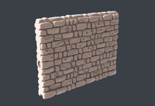 Load image into Gallery viewer, Warzone Terrain Set 2 | Brick Walls w/ holes for Magnets | Brick Wall Scatter Terrain | Battlefield Scatter Terrain | Bolt Action | 32m
