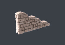 Load image into Gallery viewer, Warzone Terrain Set 2 | Brick Walls w/ holes for Magnets | Brick Wall Scatter Terrain | Battlefield Scatter Terrain | Bolt Action | 32m
