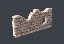 Load image into Gallery viewer, Warzone Terrain Set 2 | Brick Walls w/ holes for Magnets | Brick Wall Scatter Terrain | Battlefield Scatter Terrain | Bolt Action | 32m
