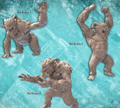 Yeti Miniature | Bigfoot | Abominable Snowman | Snow Creature | Snow Monster | Ice Golem | Large Creature | Tundra Terrors| DnD | 32mm