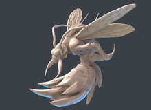 Load image into Gallery viewer, Giant Frost Hornet Miniature | Giant Hornet | Giant Wasp | Flying Creature | Snow Creature | Medium Ice Creature | Tundra Terrors| DnD| 32mm
