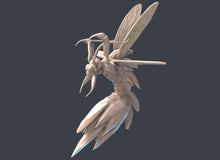 Load image into Gallery viewer, Giant Frost Hornet Miniature | Giant Hornet | Giant Wasp | Flying Creature | Snow Creature | Medium Ice Creature | Tundra Terrors| DnD| 32mm
