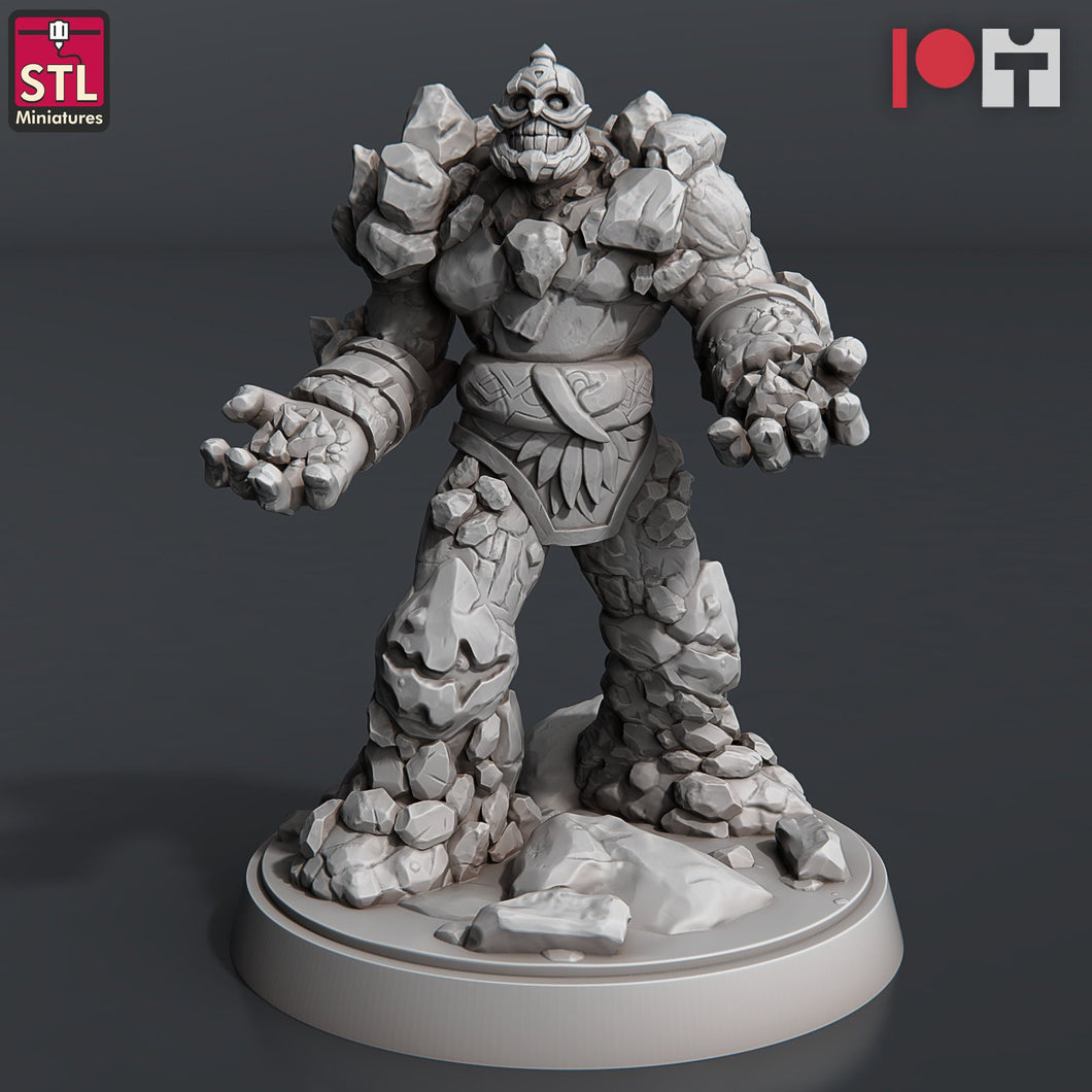 Frostgrave Coal Golem | Rock Golem | Clay Golem | Stone Golem | 32mm | RPG | Dungeons and Dragons | DnD