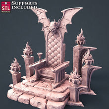 Load image into Gallery viewer, Vampire Terrain Set - Curse of Strahd - Castlevania - Blood Fountain - Vampire Throne - Ornate Coffin - Gargoyle | DnD 5e | Pathfinder
