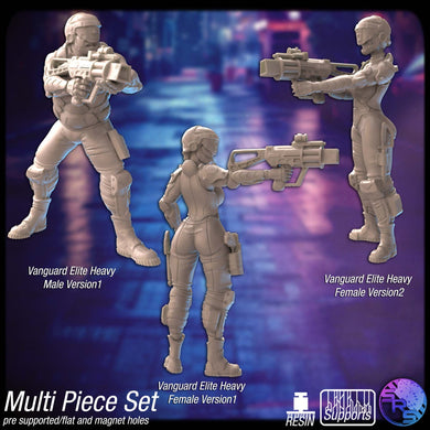 Cyberpunk Heavy Police Miniatures Set | Cops | Corporate Security | Scifi Police | Cyberpunk Adventurers | Science Fiction Miniatures | RPG