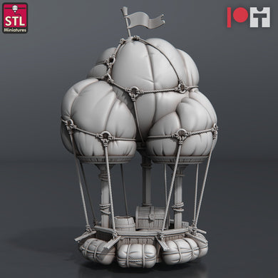 Air Balloon Miniature- Hot Air Balloon - Flying Boat - Flying Ship - Airship - Pirate RPG | Storm King's Thunder | Dungeons and Dragons | 5e