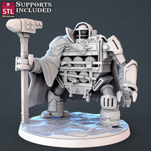 Load image into Gallery viewer, Warforged Miniature Set | Construct Set | Robot Miniatures | Metal Golem | Eberron | 32mm | RPG | 5e DnD |Pathfinder
