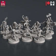 Load image into Gallery viewer, Zombie Miniature Set | Revenant | Mounted Zombie Knight | Undead | Curse of Strahd | 32mm | RPG | Dungeons and Dragons | 5e DnD | Pathfinder
