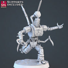 Load image into Gallery viewer, Warforged Miniature Set | Construct Set | Robot Miniatures | Metal Golem | Eberron | 32mm | RPG | 5e DnD |Pathfinder
