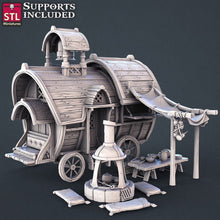 Load image into Gallery viewer, Fantasy Prop Set | Altar | Cauldron | Anvil | Forge | Signpost | Weapon Table | Traveling Shop | Tabletop Terrain/Miniatures /DnD/Pathfinder
