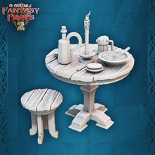 Load image into Gallery viewer, Tavern Miniature Set 2 | Inn Set | Bar Set | Ale House | DnD 5E | Tabletop Terrain | Scatter Terrain | Dungeons and Dragons| Pathfinder| RPG
