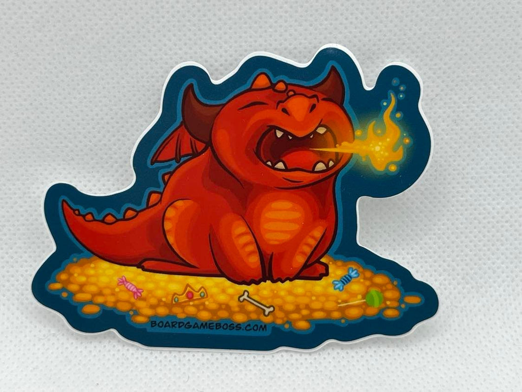 Baby Red Dragon Sticker - Red Dragon Diecut Sticker - Baby Themberchaud Sticker - Dragon Sneeze Sticker - DnD Monster Sticker - DnD 5E