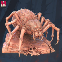 Load image into Gallery viewer, Giant Spider Miniature Set | Large Spider | Giant Spider | Spider Swarm | Wolf Spider | Shelob | 5E | Dungeons and Dragons |DnD |5th Edition
