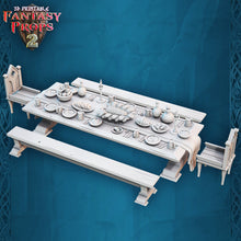 Load image into Gallery viewer, Tavern Miniature Set 2 | Inn Set | Bar Set | Ale House | DnD 5E | Tabletop Terrain | Scatter Terrain | Dungeons and Dragons| Pathfinder| RPG
