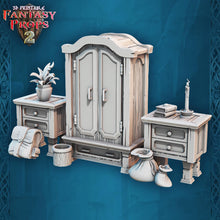 Load image into Gallery viewer, Tavern Miniature Set 3 | Inn Set | Bar Set | Ale House | DnD 5E | Tabletop Terrain | Scatter Terrain | Dungeons and Dragons| Pathfinder| RPG
