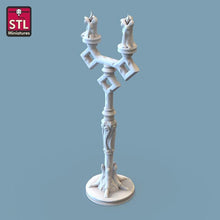 Load image into Gallery viewer, Candles/Burning Candles/Candleabra - Tabletop Terrain | Scatter Terrain | Miniatures | Dungeons and Dragons | Pathfinder | RPG Terrain
