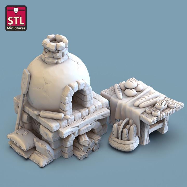 Bakery Props/Bakery Shop - Tabletop Terrain | Scatter Terrain | Miniatures Terrain | Dungeons and Dragons | Pathfinder | RPG Terrain