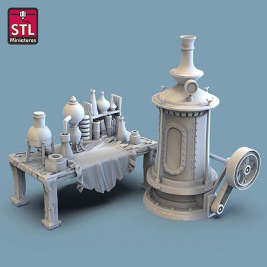 Alchemist Lab/Potion Shop/Magic Shop Desk - Tabletop Terrain | Scatter Terrain | Miniatures Terrain | Dungeons and Dragons | Pathfinder