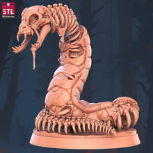 Load image into Gallery viewer, Giant Snake Miniature Set | Undead Snake | Ghoul Snake | Poisonous Snake | DnD | Dungeons and Dragons | 5e | Scatter Terrain
