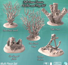 Load image into Gallery viewer, Ocean Terrain Set 3 | Ocean Scatter Terrain | Pirate Terrain | Water Terrain | Underwater | Dungeons and Dragons | 32mm | Sync Ratio Systems

