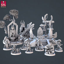 Load image into Gallery viewer, Druid Miniatures Set 1/Ranger Set/Forest Protector Set - Tabletop Terrain/Scatter Terrain/Miniatures Terrain/Dungeons and Dragons/Pathfinder
